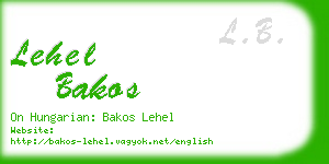 lehel bakos business card